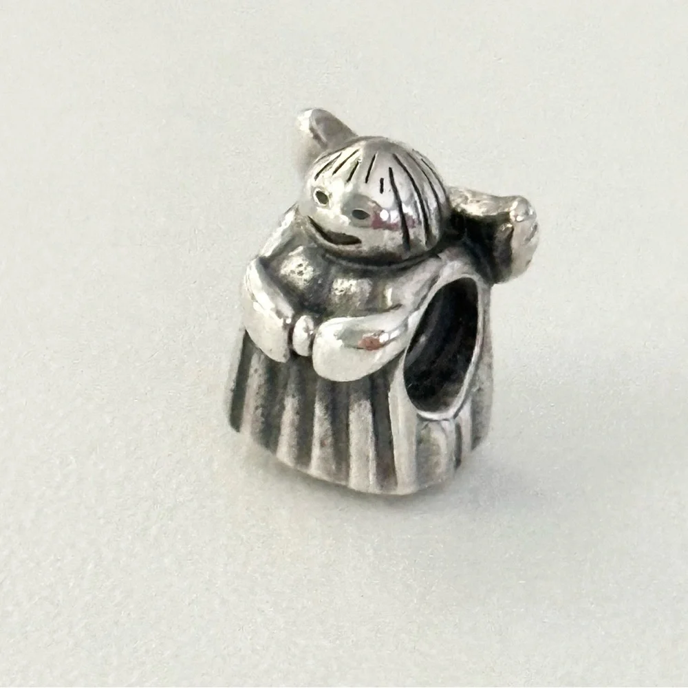 Pandora 925 Angel Of Hope Rare Retired Christmas Bead Charm